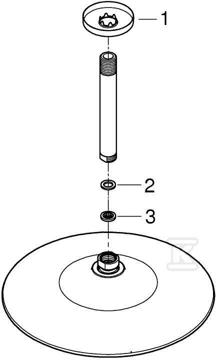 Euphoria 260 Shower head with a ceiling - 26461000