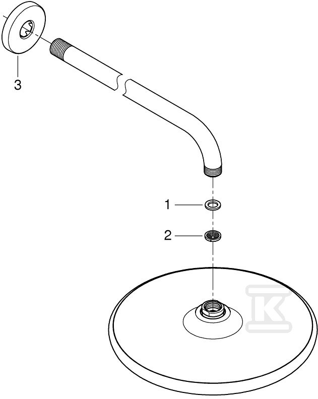 Tempesta 250 Shower head with 380 mm - 26663000