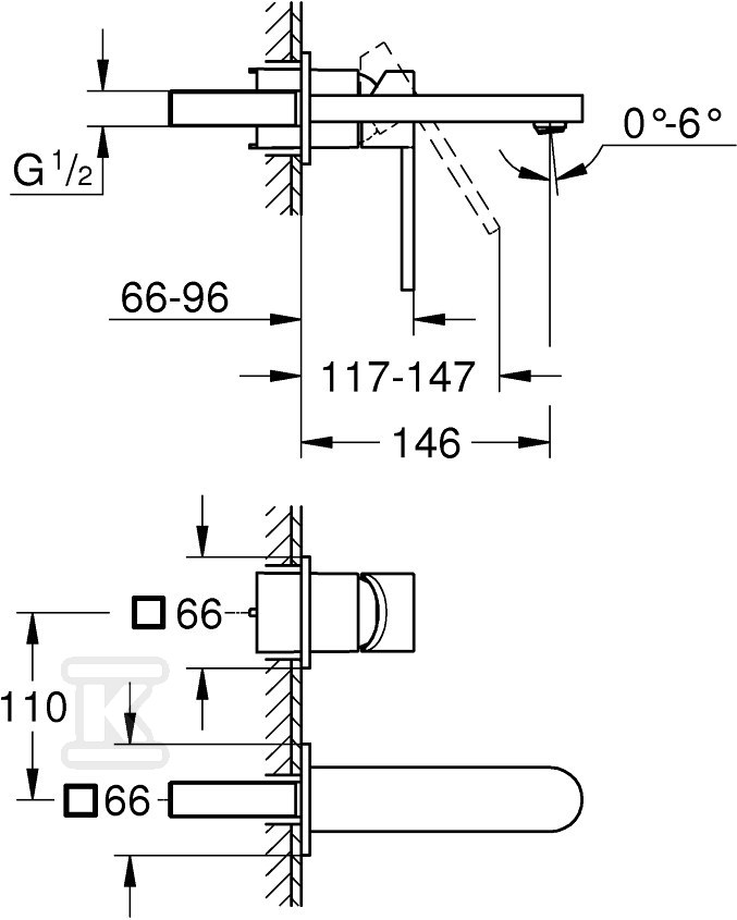 Bateria umywalkowa Grohe Plus - 29303003