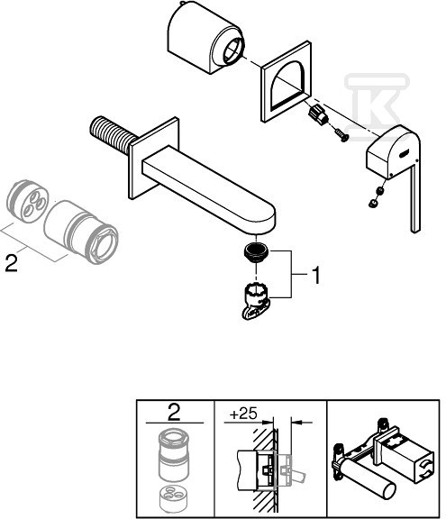 Bateria umywalkowa Grohe Plus - 29303003