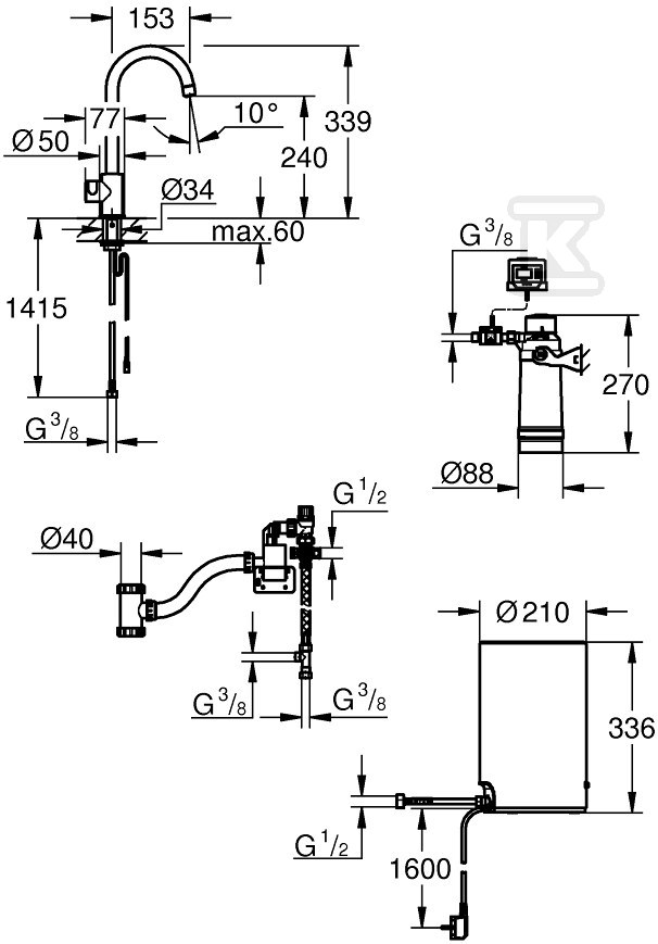 System gotujący wodę Grohe Red Duo - 30085001