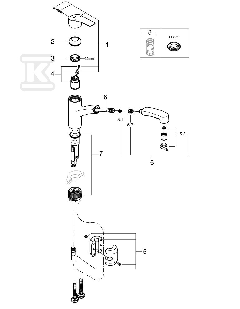 Bateria zlewozmywakowa Eurosmart - 30305001