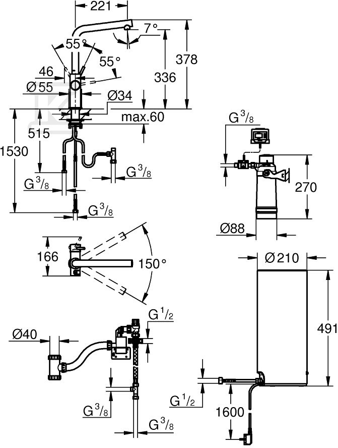 System gotujący wodę Grohe Red Duo - 30325001