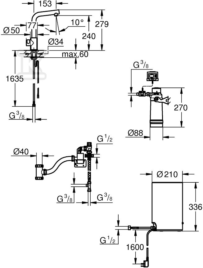 System gotujący wodę Grohe Red Duo - 30339001