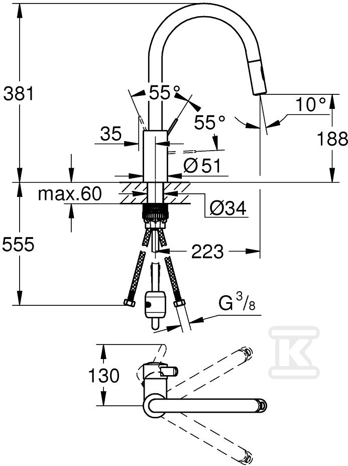 Bateria zlewozmywakowa Eurostyle - 31481001