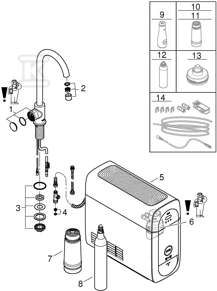 Zawór sztorcowy Mono Grohe Blue Home, - 31498001