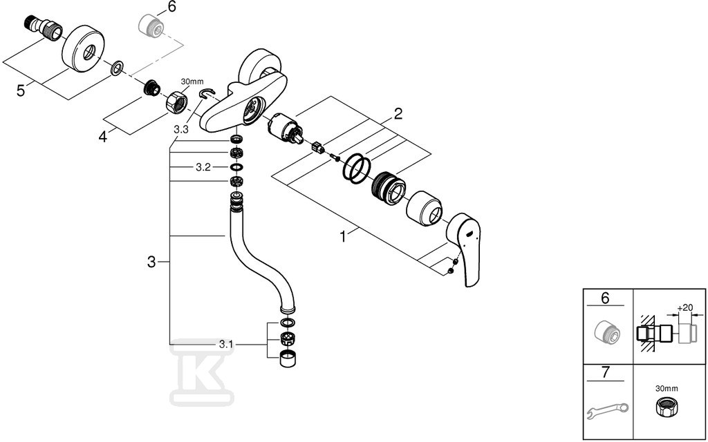 Bateria zlewozmywakowa Eurosmart - 31509003