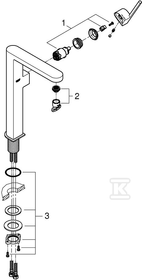 Bateria umywalkowa Grohe Plus - 32618003