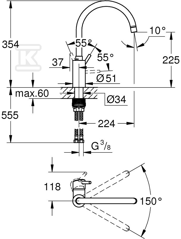 Bateria zlewozmywakowa Concetto - 32661003