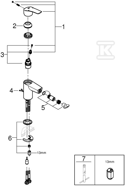 Bateria bidetowa Eurosmart - 32927003