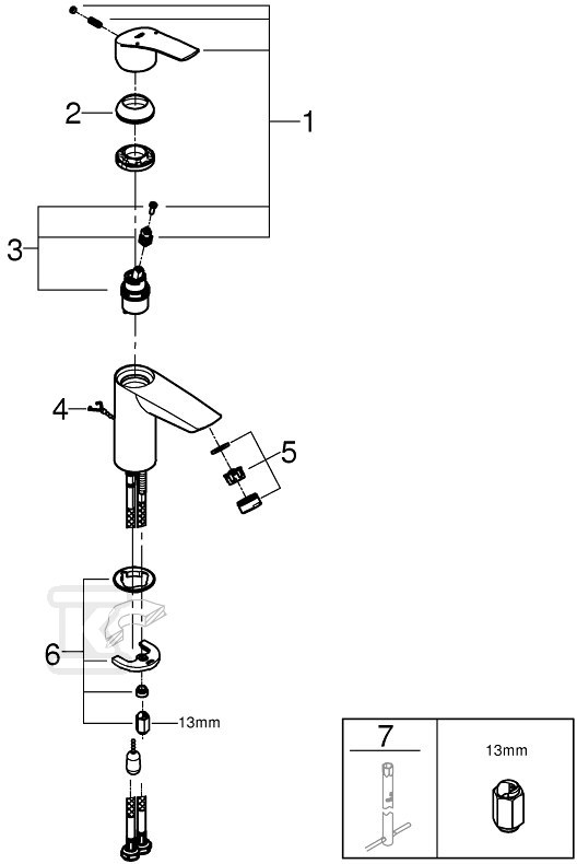 Bateria umywalkowa Grohe Eurosmart - 33188003