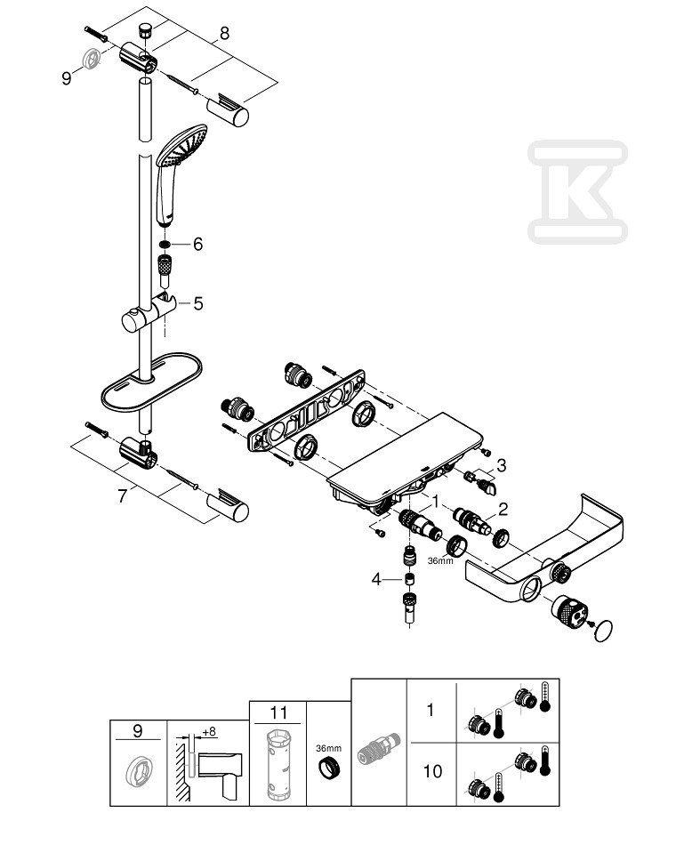 Bateria prysznicowa Grohe Grohtherm - 34720000