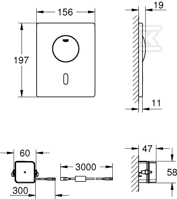 Tectron Skate Infrared toilet flushing - 37419000