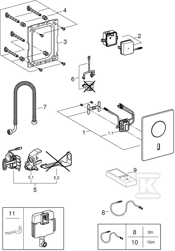 Tectron Skate Infrared toilet flushing - 37419000