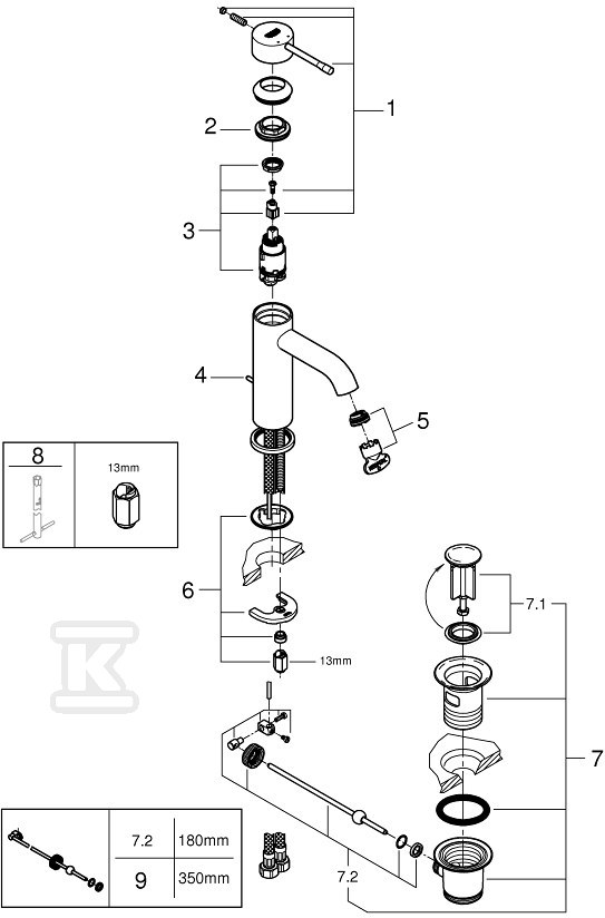 Bateria umywalkowa Grohe Essence - 23589A01