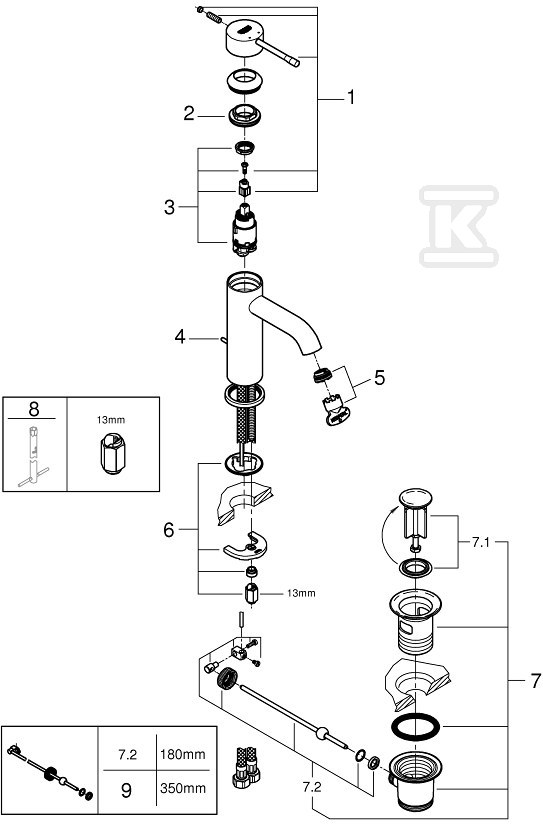 Bateria umywalkowa Grohe Essence - 23589GN1