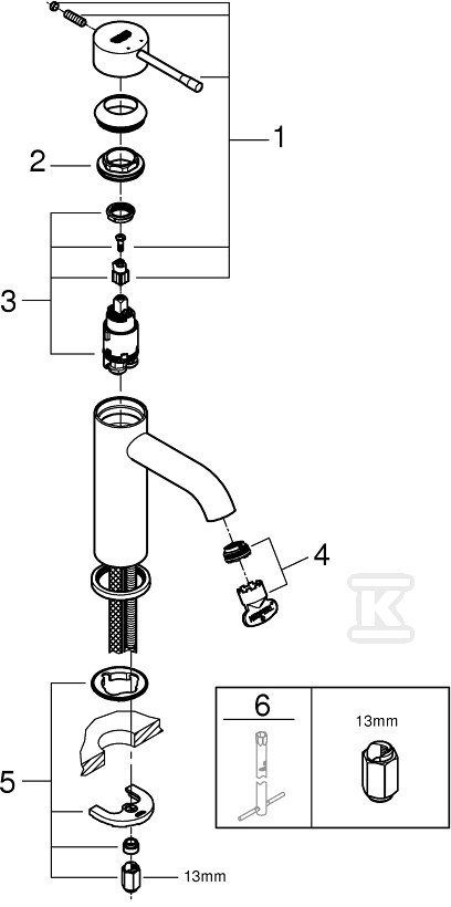 Bateria umywalkowa Grohe Essence - 23590AL1