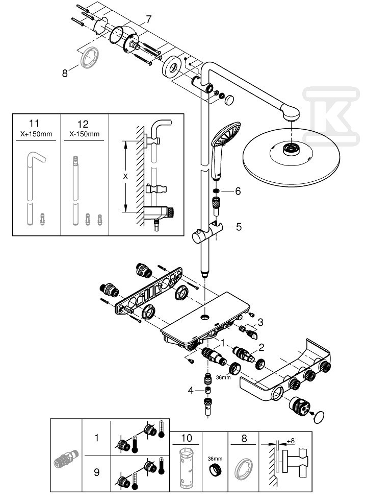 System prysznicowy Euphoria System - 26507A00