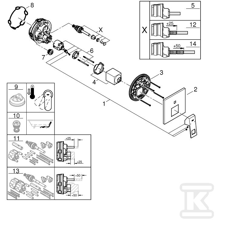 Eurocube Single lever mixer for - 24062000