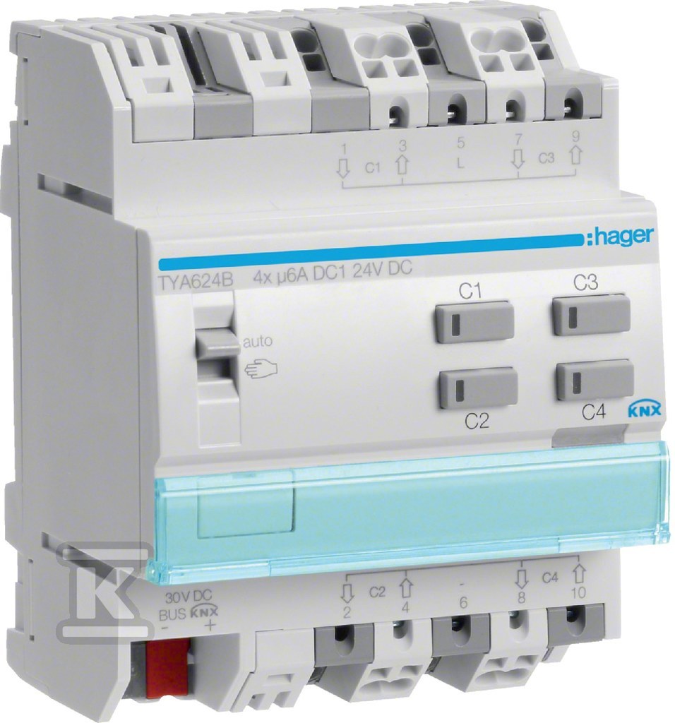 Sterownik rolet 4-krotny, 24V DC, 4M, - TYA624B