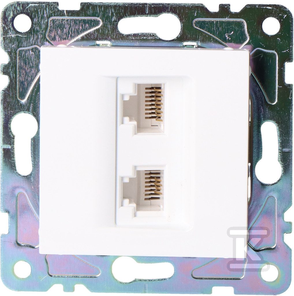 Gniazdo RJ45/RJ11, białe, GAMA ONNLINE - GAM1018W