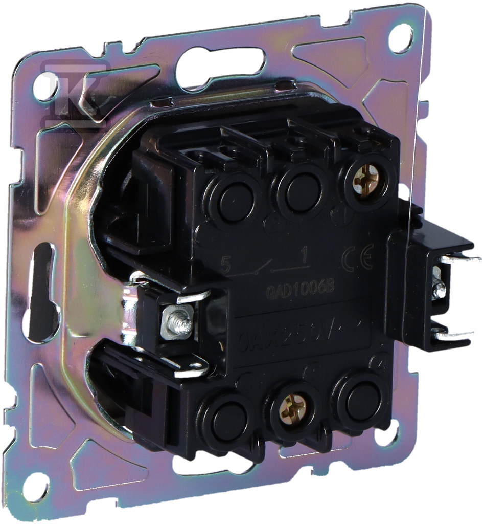 Single switch, black, GAMA ONNLINE - GAM1006B