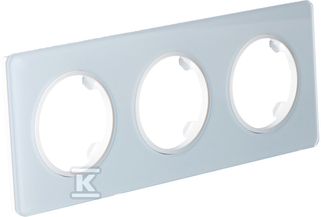 Triple frame, glass, white, BETA - BET1003GW