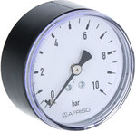 Heating pressure gauge RF 63 AX, fi 63mm, 0-10 bar, 1/4" ax, class 2.5 horizontal (connection perpendicular on the back of the dial)