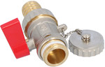 Drain ball valve with a hose nipple and a plug nickel plated OMNI 3/4"