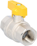 Nickel plated gas ball valve with aluminum butterfly (MAI) ORION (N-N version) 3/4"