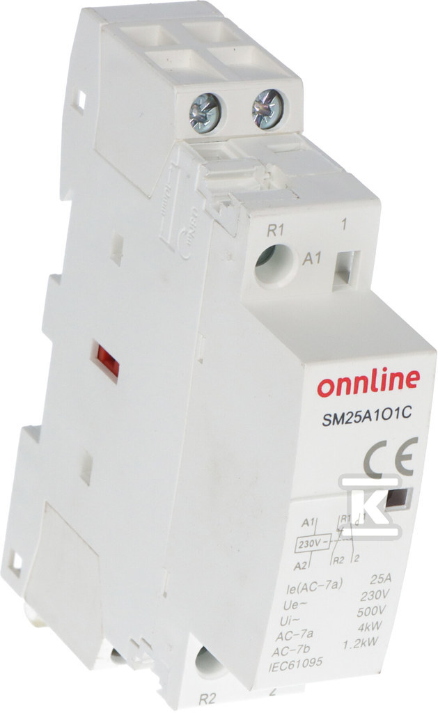 Modular contactor contacts 1NO+1NC I = - SM25A1O1C