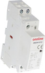 Modular contactor contacts 1NO+1NC I = 25A coil voltage U = 230V AC 1 module ONNLINE SM25A1O1C