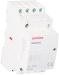 Contacte contactoare modulare 2NO+2NC I=25A tensiune bobina U=230V AC 2 module ONLINE SM25A2O2C