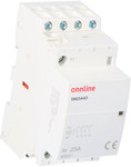 Contactor modular 4 contacte NO I=25A tensiune bobina U=230V AC 2 module ONLINE SM25A4O