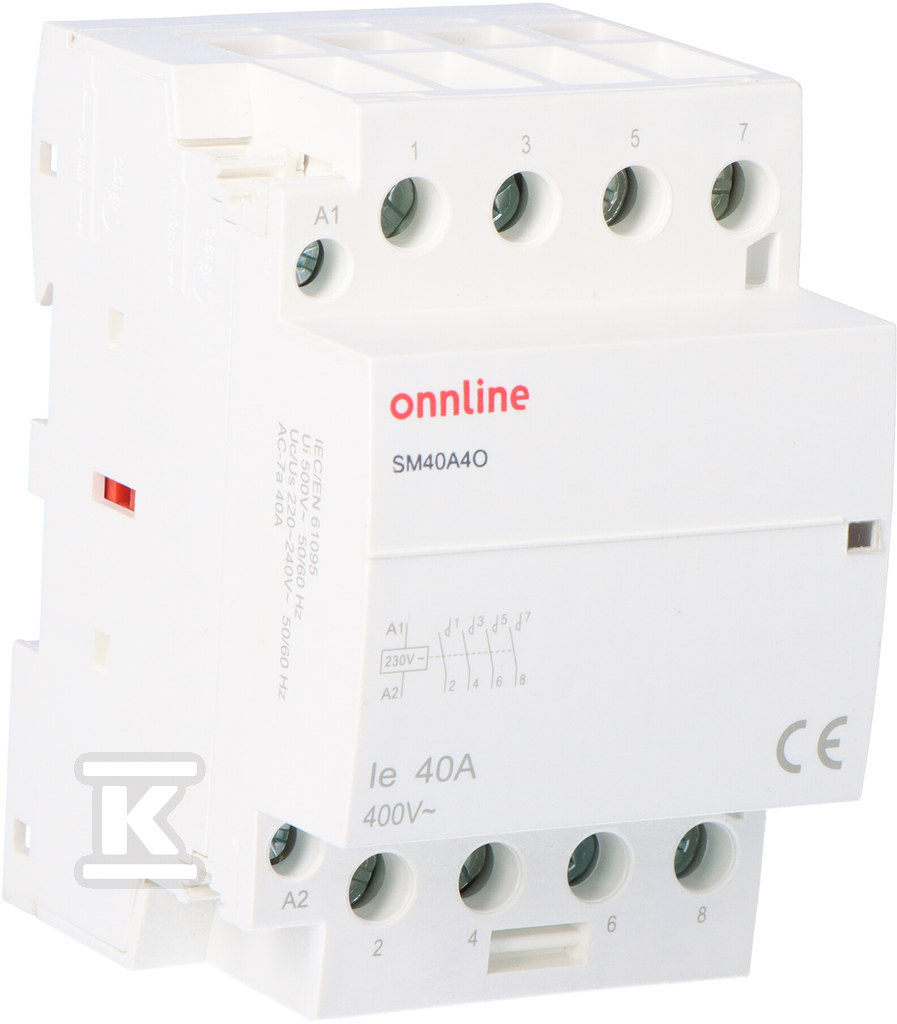 Modular contactor contacts 4NO I = 40A - SM40A4O