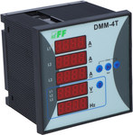 Multifunkčný digitálny multimeter hodnôt sieťových parametrov DMM-4T, rozmer panelu 96x96mm