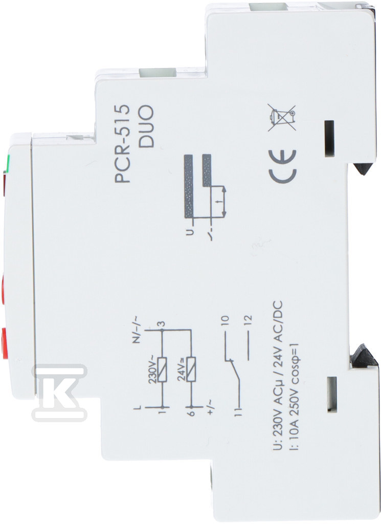 PCR-515 DUO Einzelfunktionszeitrelais – - PCR-515DUO