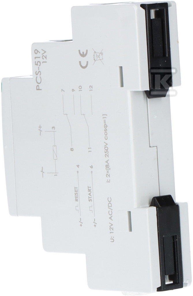 10-funkcijski vremenski relej, 2P - PCS-519-12V