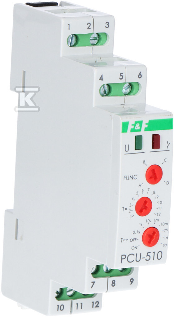 Реле часу PCU-510, контакти: 1 CO, U = - PCU-510DUO