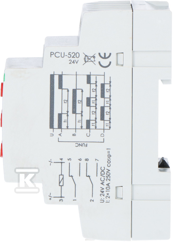 Releu de timp PCU-520 24V interval de - PCU-520-24V