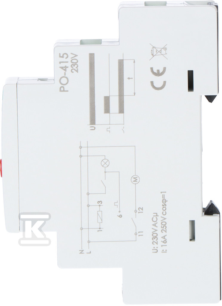 Időrelé késleltetett kikapcsolással, - PO-415