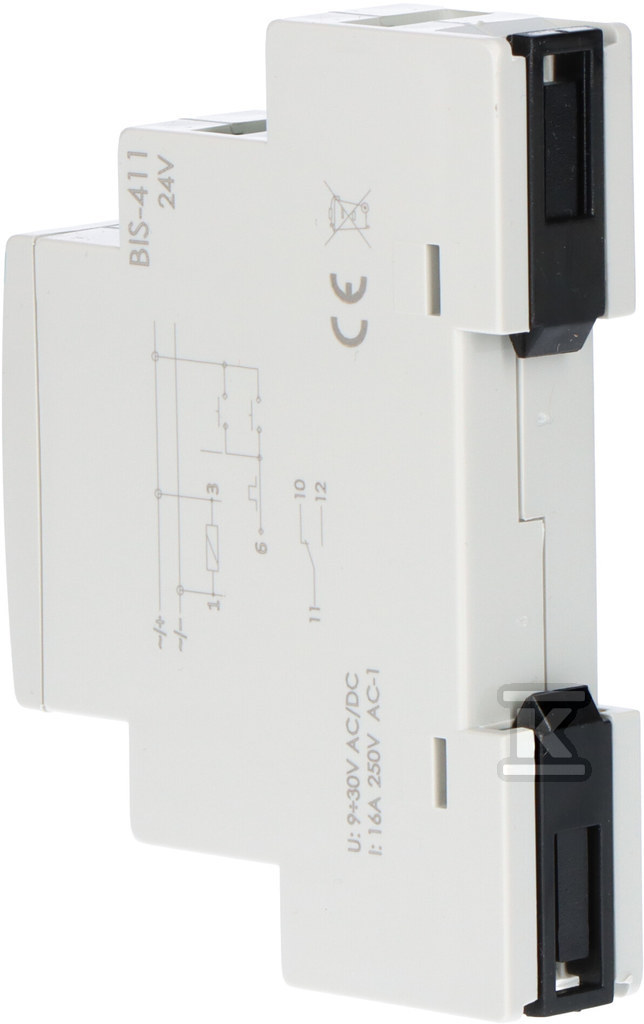 Бістабільне реле 24В, монтаж на рейку - BIS-411-24V