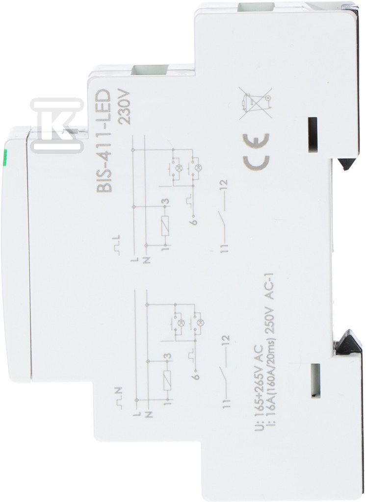 Bistabil relé, DIN sín, bekapcsolási - BIS-411-LED