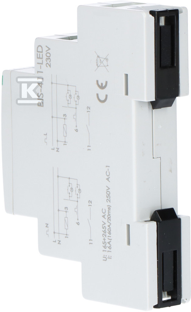 Bistabil relé, DIN sín, bekapcsolási - BIS-411-LED