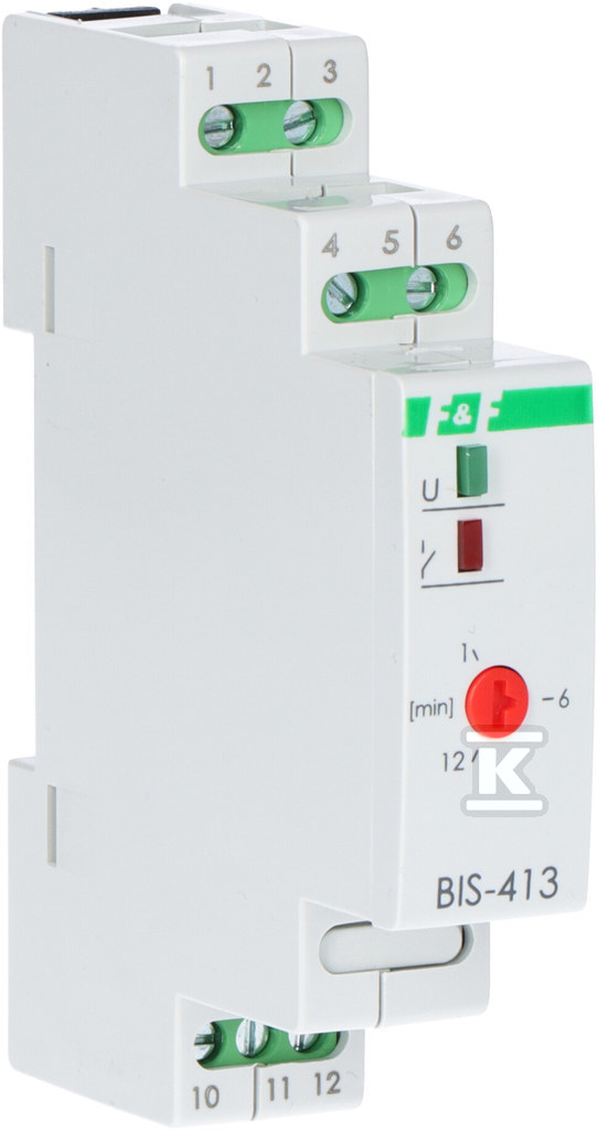 Бістабільне реле з таймером, DIN-рейка, - BIS-413-LED