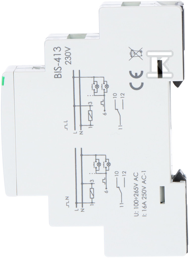 Bistabil relé időzítővel, DIN BIS-413 - BIS-413