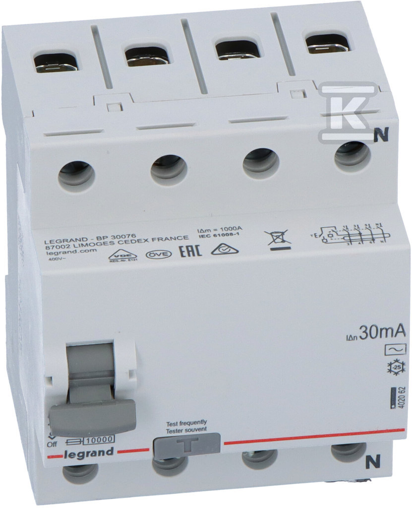 RCD RX3 4P 25A 30MA TYP AC - 402062