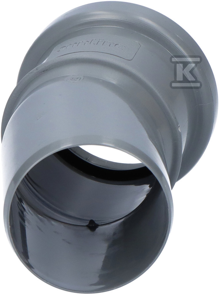 PP elbow for internal sewage 50/15 gray - CCP652