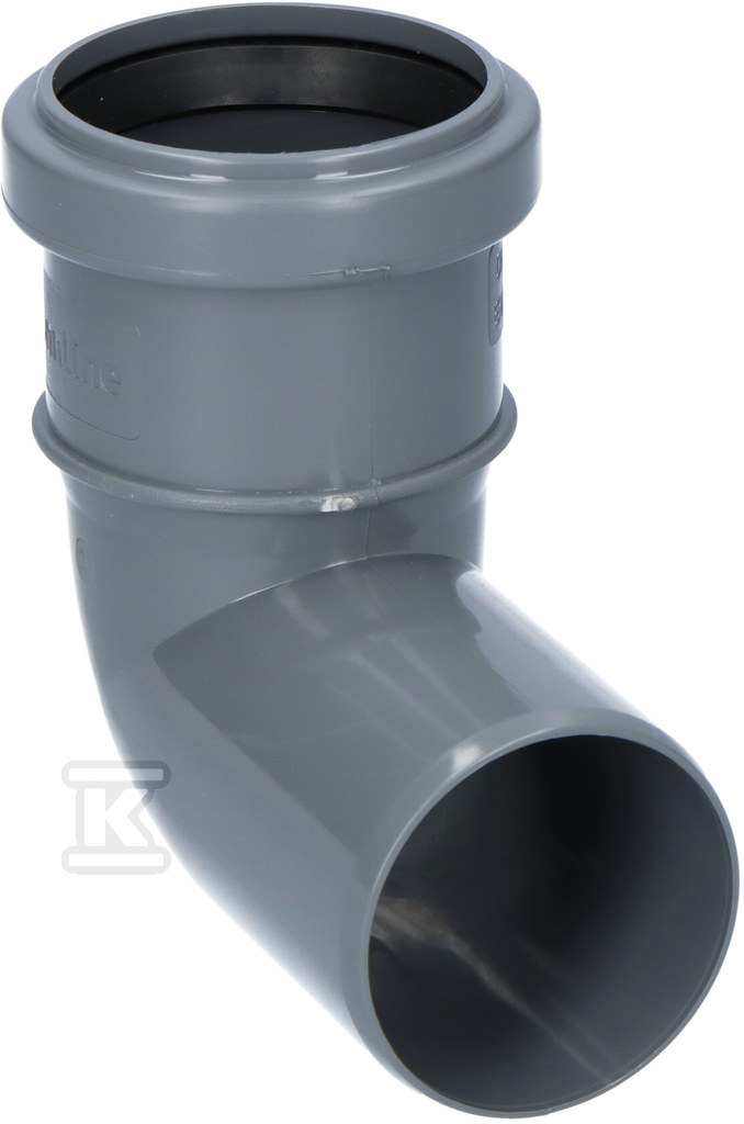 PP elbow for internal sewage 50/90 gray - CCP677