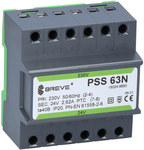 Einphasentransformator PSS 63N 230/24V IP30 für DIN TH-35-Schiene im Modulgehäuse